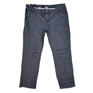 MATERNITY. Liz Lange. Black Washed, Straight Leg, Maternity Jeans, Size 10